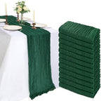 12 Pack 10Ft Emerald Green Cheesecloth Table Runner 23 x 120 Inch by CKIKU