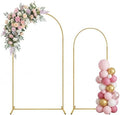 Metal Balloon Arch Backdrop Stand 7.2FT and 6FT, Set of 2, Gold by Unknown