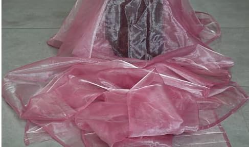 95 Yard Organza Fabric 44" Wide for Wedding Event Décor - Dusty Pink - Image 3