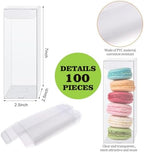 100 PCS Clear PET Plastic Storage Boxes Transparent Present Box Empty Containers Rectangle Cube Candy Chocolate Cookies Treat Case for Christmas,Wedding,Party,Baby Shower (100, 2.5x2.5x7 Inch) - Image 3