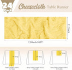 24 Pack Yellow Table Runner 10Ft Cheesecloth Table Runner - Image 2