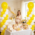 2‑Set Matte White Yellow Balloon Column Kit for Birthday&Baby Shower Party - Image 4