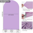 8 FT Arch Backdrop Cover, Wedding Purple Arch Covers Stretchy Backdrop Spandex Fitted for Chiara Stand Birthday Baby Shower Party Ceremony Decoration Purple 8FT - Image 6