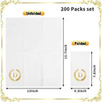 200 Pack Monogrammed Disposable Napkins Gold Foil Letter D Guest Napkins Initial Disposable Hand Paper Towels for Wedding Engagement Baby Shower Party Home Kitchen Bathroom Dinner Decorative Towels - Image 2