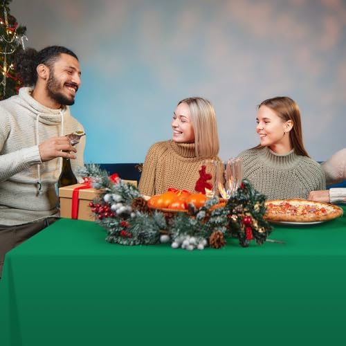 32 Pack Green Plastic Tablecloth for Rectangle Tables, Premium Decorative Green Disposable Table Cloths for Parties, Rectangle Party Table Cover for Birthday Anniversary Graduation Picnic, 54x108 Inch - Image 6