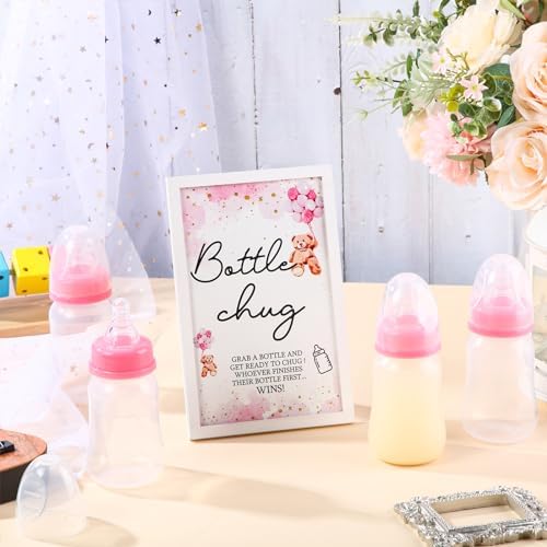 Roowest Bottle Chug Baby Shower Games Favors, Pink, Bear - Image 4
