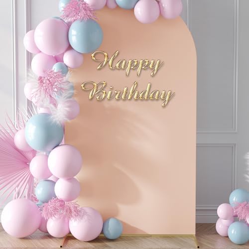 Neatsure Arch Backdrop Stand and Cover Set, 7.2FT Metal Photo Balloon Arch Backdrop Stand for Wedding Birthday Party Baby Shower Ceremony Graduation Decoration, Nude - Image 7