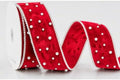 Yunlly 2 Pack Red Velvet Wired Ribbon with Pearl Edge 2.5 Inch 10 Yard by Yunlly