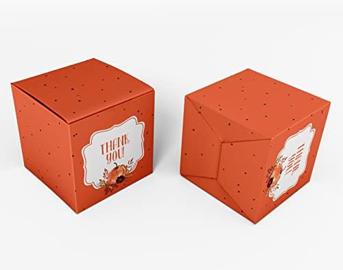 Paper Box - Mini Favor Box For Baby Shower 4x4x4 Inches Paper Gift Boxes, Candy Paper Box For Party Favors, Baby Shower Little Pumpkin,Boy Theme- Pack Of 20 - Image 2
