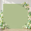 Square Backdrop Arch Cover Sage Green 6.6FT x 6.6FT Square Arch Backdrop Covers Stretchy Spandex Fitted Square Backdrop Cover for Birthday Party Wedding Ceremony Banquet Decoration by Shillance