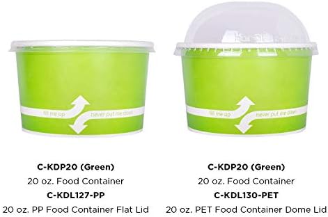 Karat [20oz - 600 ct] Paper Soup Bowls for Hot/ Cold Food - Ideal for Soup, NoodIes, Pasta and Snacks - Green - Image 4