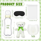 6 Sets Bottle Chug Bear Baby Shower Games White Brown Tan Brown Bear - Image 6