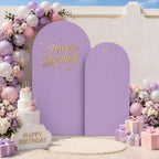 Lavender Arch Cover 7.2 and 6ft Ligth Purple Arch Backdrop Cover Set of 2 - Image 5