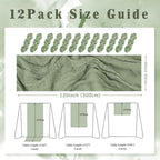 12 Pack Sage Green Cheesecloth Table Runner 10FT Rustic Gauze Fabric Cheese Cloth Table Runner for Wedding Bridal Baby Shower Table Decor 20 x 120 Inch Long Boho Sheer Birthday Party Table Decorations - Image 2