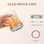 CycleMore Mason Jars 8 oz, 24 Pack Half Pint Canning Jars with Split Lids - Image 3