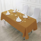 Fokitut 2 Pack Waterproof Rectangle Tablecloth, 90x132 Inch,Stain Resistant and Wrinkle Polyester Table Cloth, Fabric Table Cover for Kitchen Dining, Wedding, Party, Holiday Dinner-Gold - Image 5