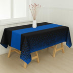 2in1 Disposable Plastic Tablecloths 54" x 108" Black and Blue Dot Kitchen Table Cloth Rectangle Table Cover for Wedding Birthday Baby Shower Anniversary Christmas Graduation (Black/Blue, 16 Pack) - Image 6