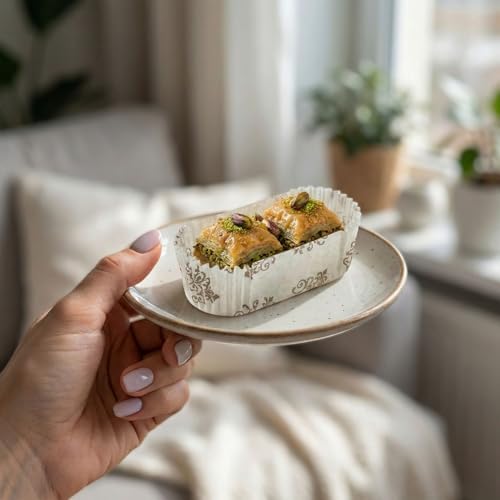 Restaurantware-Premium 3-inch Baking Cups, 1.4 oz: Regular-Ridged Elliptical Paper Baking Cups Perfect for Muffins, Cupcakes or Mini Snacks - Vintage Floral Design - Disposable - 200-CT - Image 5