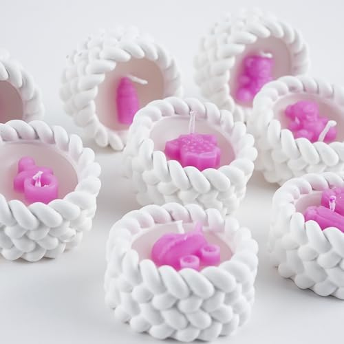Baby Shower Decorations for Girl - 8 Pack Baby Girl Shower Candle Favors Baby Girl Birthday Candle Girl Baby Shower Decorations - Image 6