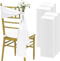 fani 120 PCS Satin Chair Sashes, 7x78 Inch, White by fani