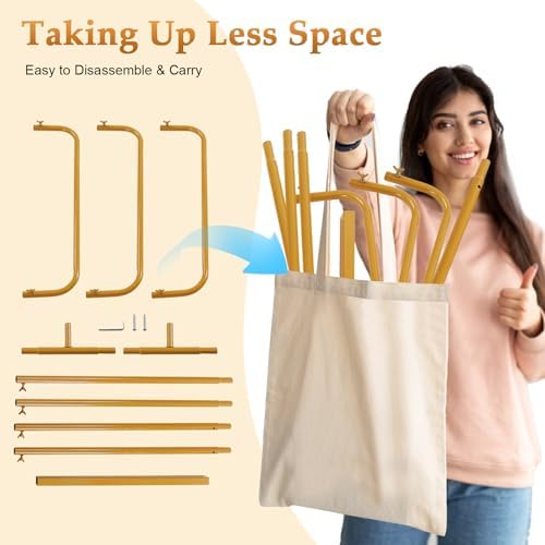 Wedding Sign Stand, Metal Wedding Backdrop Stand, 4.9 Feet Welcome Sign Frame, Metal Easel Display Stand for Baby Shower, Birthday, Parties Decoration - Image 4