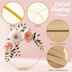 10PCS 12Inch Metal Floral Hoop Centerpiece Table Decorations, Metal Wreath Ring with 10 PCS Place Card Holders, Silver Craft Hoop Rings for DIY Wedding Decorations, and Dream Catchers（Silver） - Image 4