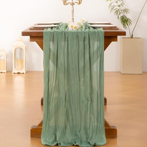 Cheesecloth Table Runner Fall Boho Wedding Birthday Party Home Decor - Image 3