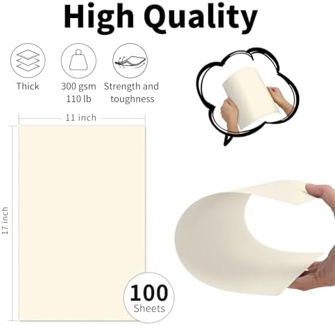 11x17 Cardstock Cream 110 lb 100 Sheets - Image 2