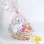 MEIEM Wicker Gift Baskets Empty Oval Willow Woven Picnic Cheap Easter Candy Storage Wine Basket with Handle Egg Gathering Wedding Basket (Natural) - Image 6