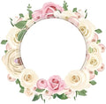 Personalized Business Logo Stickers - Ideal for Weddings, Birthdays, Favors & More. Waterproof, Fade & Heat Resistant. Pack of 100. (Wreath 18, 4 Inch) by clylife