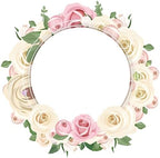 Personalized Business Logo Stickers - Ideal for Weddings, Birthdays, Favors & More. Waterproof, Fade & Heat Resistant. Pack of 100. (Wreath 18, 4 Inch) by clylife