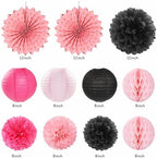 Champagne-Gold Beige Fall Boho Birthday Party-Decorations and Hot-Pink Black Girls-Women Birthday Party-Decorations - Image 7