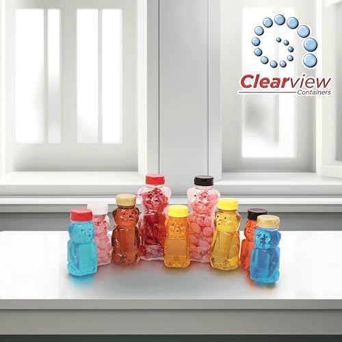 12 Pack - 8 Ounce Plastic Honey Bears w/Red Lids - Image 6
