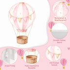 2 PCS Large Hot Air Balloon Baby Shower Decorations, Pink Hot Air Balloon Cardboard Cutouts Theme Birthday Party Decor for Backdrop Yard Signs Standup Photo Booth Props - Image 4