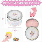 Premium Baptism Favors for Girls | Unique Christening Favors with Soy Wax Candle | First Communion Favors | Christian Party Favors Gift Set for Guests | 6-Pack Blessings Candle Set - Image 2