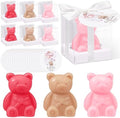 Geosar 36 Pack Bear Soap Shower Favors Thank You Tag Box,Light Brown Pink by Geosar