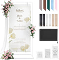 Wedding Welcome Sign Stand Holder - Adjustable Easel for Wedding Signs Stand & Seating Charts, Metal Easel Stand for Sign Reception Display, White Welcome Hanging Sign Holder for Party, Events by Mercijzyasang