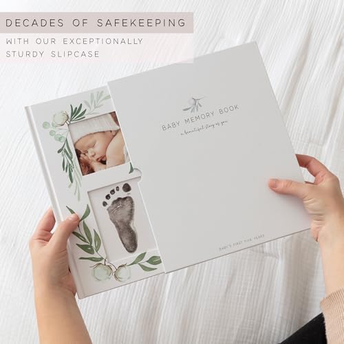 Baby Book Keepsake - Simple Baby Milestone Book for Boy or Girl - Baby Journal & Pregnancy Memory Book - Monthly Milestone Record Baby Books for Baby Shower - Modern Gender Neutral Style Gift for Moms - Image 3