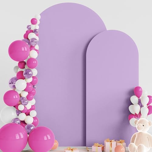 Wokceer Arch Backdrop Cover 7.2FT, 6FT Lavender Arch Covers Stretchy by Wokceer