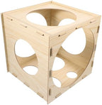 Balloon Size Marker Wood Box Measurement Sizer with 9 Holes Cube by Toddmomy