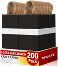 XPCARE Black Paper Bags with Handles, 200Pcs 5.25x3.25x8.25'' Kraft Bags by XPCARE
