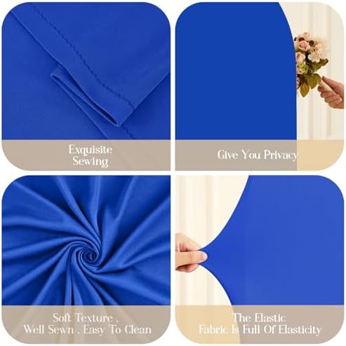 Royal Blue Arch Backdrop Cover 7.2FT 6FT Spandex Arch Covers Stretchy Backdrop Set of 2, Double-Layer Wrinkle Free Wedding Arch Stand Cover Party Backdrop Curtains for Baby Shower Birthday Party Decor - Image 5