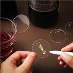300pcs Acrylic Circle Drink Tags for Glass Rim, Blank Round Party Drink Markers Wedding Decoration - Image 3