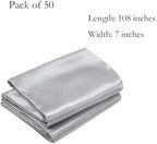 50 Pack Satin Lavender Chair Sashes Bows 7x108 inches Wedding Satin Ribbons - Image 4