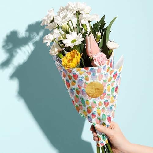 Jillson & Roberts Printed Unfolded Gift Tissue 20" x 30", Sweet Strawberries, 240 Sheets - Image 5