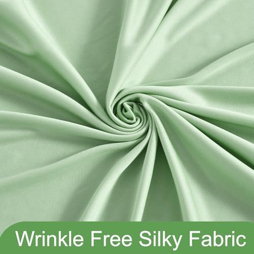 10x10 Sage Green Backdrop Curtain for Parties Wrinkle Free Dark Green Photo Curtains Backdrop Drapes Fabric Decoration for Baby Shower Birthday Party Photography 5ft x 10ft,2 Panels - Image 6