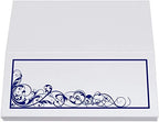 Scribble Vintage Swirl Place Cards, Navy, Set of 60, Pre-cut and Scored - Image 5