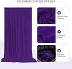 10ft x 10ft Purple Backdrop Curtains for Parties, 2 Panels 5ft x 10ft Wrinkle-Free Drapes for Lavender Wedding Bridal Shower Halloween Baby Shower Girl Birthday Princess Photo Background - Image 3