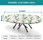 Blooming Beautiful Stars Print Oval Tablecloth Waterproof & Stain Resistant Elastic for Bridal Shower Engagement Housewarming Wedding Fits for 48" x 68" Oval Table - Image 4