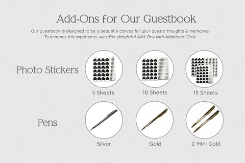 Personalized Foil Wedding Guest Book - 11.5 x 8.5 Custom White Colored Guestbook with Customizable First Last Name Date Cover, Hardcover Photo Book for Sign in at Reception Baby Bridal Shower Party - Image 7